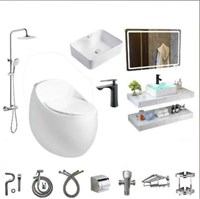 Combo bộ nhà tắm cao cấp 057 bồn cầu trứng