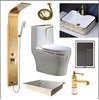 Combo bộ nhà tắm màu vàng sen thuyền 051