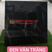 Gạch lát nền Trung Quốc 100x100 đen vân trắng