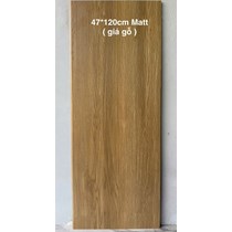 Gạch lát cầu thang giả gỗ 47x120 mờ nâu vàng