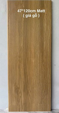 Gạch lát cầu thang giả gỗ 47x120 mờ nâu vàng
