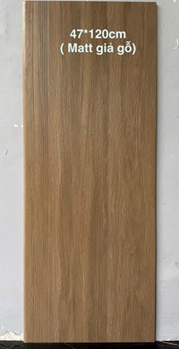 Gạch lát cầu thang 47x120 mờ vân gỗ vàng nâu