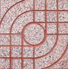 Gạch vỉa hè  màu đỏ mắt nai 40x40 QP1