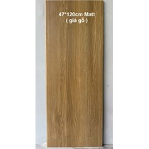 Gạch lát cầu thang 47x120 mờ vân gỗ nâu vàng