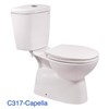 Bồn cầu 2 khối Ceravi C317 (Tặng Lavabo)