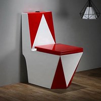 Bồn cầu khối cao cấp kim cương trắng đỏ