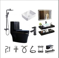 Combo bộ nhà tắm cao cấp màu đen 059