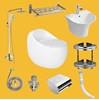 Combo bộ nhà tắm Luxury 06 cầu trứng trắng