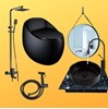 Combo bộ nhà tắm Luxury 10 cầu trứng đen