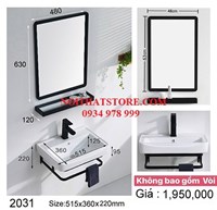 Combo kệ lavabo gương giá rẻ 2031