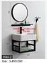 Combo kệ lavabo gương giá rẻ 268A-2 có vòi