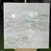 Đá đồng chất khắc kim Trung Quốc 100x100 xám trắng vân sóng