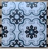 Gạch bông giả cổ 20x20 viền xanh