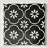 Gạch bông men 20x20 đen bông trắng