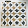 Gạch bông men 20x20 hình tròn nâu đen