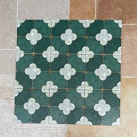 Gạch bông men 20x20 xanh lục bảo