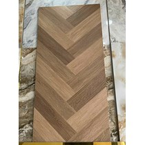 Gạch giả gỗ Trung Quốc 60x120 xương cá nâu mờ