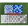 Gạch khắc kim 30x30 xanh trắng xám