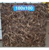 Gạch lát nền Trung Quốc 100x100 nâu vân đá