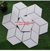 Gạch lục giác màu trắng kẻ đen