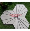 Gạch lục giác màu trắng sọc đen