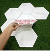 Gạch lục giác màu trắng vân đá xám