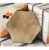 Gạch lục giác màu vàng nâu vân đá