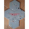 Gạch lục giác xám vân đá đa màu