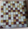 Gạch mosaic thủy tinh nâu cam