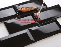 Gạch thẻ 10x20 đen bóng vát