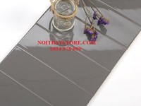 Gạch thẻ 10x30 xám bóng phẳng