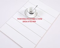 Gạch thẻ 7.5x30 trắng mờ phẳng