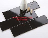 Gạch thẻ đen bóng phẳng