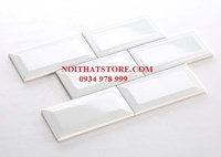 Gạch thẻ màu trắng bóng vát