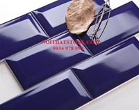 Gạch thẻ màu xanh coban bóng vát