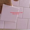 Gạch thẻ vuông hồng bóng phẳng 10x10