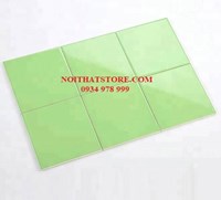 Gạch thẻ vuông xanh lá bóng phẳng 10x10