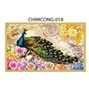Gạch tranh 3D chim công đẹp 018