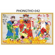 Gạch tranh 3D Phúc Lộc Thọ 042