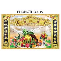 Gạch tranh 3D treo phòng thờ 019