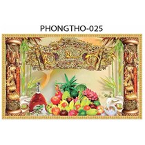 Gạch tranh 3D treo phòng thờ 025