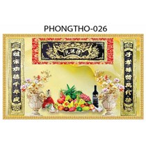 Gạch tranh 3D treo phòng thờ 026