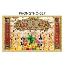 Gạch tranh 3D treo phòng thờ 027