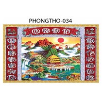 Gạch tranh 3D treo phòng thờ 034